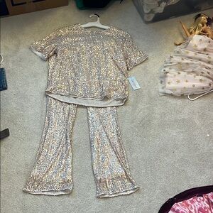 Cat & Jack Silver Pajama Set for Cozy Nights